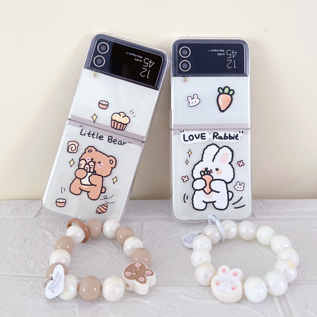 Ốp Điện Thoại Silicon Trong Suốt Họa Tiết Hoạt Hình Cho Samsung Galaxy Z Flip 4 Z Flip 3 Samsung Z Flip4 Z Flip3