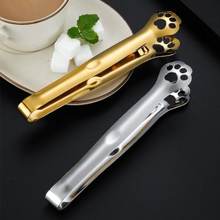 Kẹp Gắp Đá Hình Chân Mèo Bằng Thép Không Gỉ 304 17cm