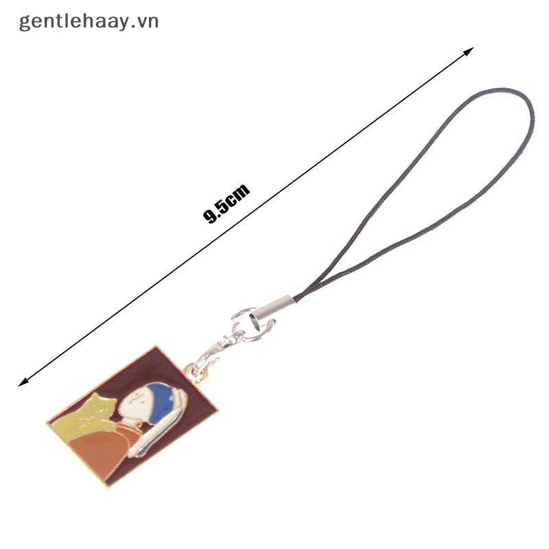 Gg Dây Móc Khóa Kim Loại Hình Bảng Màu Dầu Paing Hoa Trang Trí Túi Xách / Điện Thoại / Ổ Đĩa U