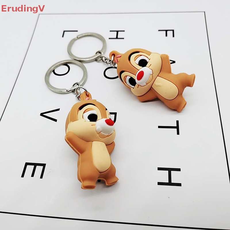 [ErudingV] Móc Khóa / Túi Xách Bằng PVC Hình Chú Sóc Hoạt Hình Dễ Thương