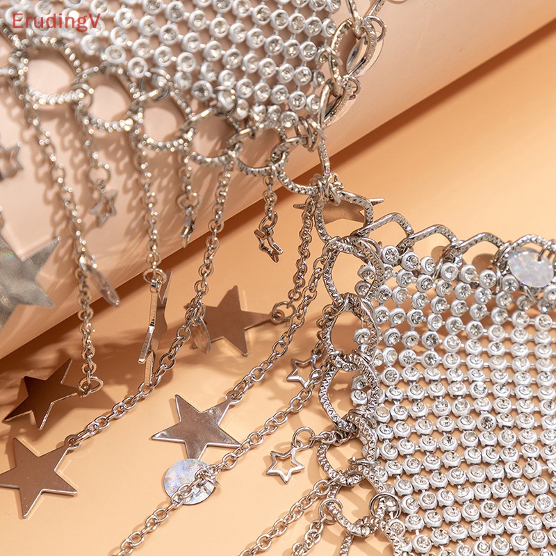 [ErudingV] Áo Crop Top Dây Tua Rua Đính Đá Lấp Lánh Trang Trí Lưng Trần Gợi Cảm Đi Tiệc Tùng Lễ Hội Cho Nữ [Mới]