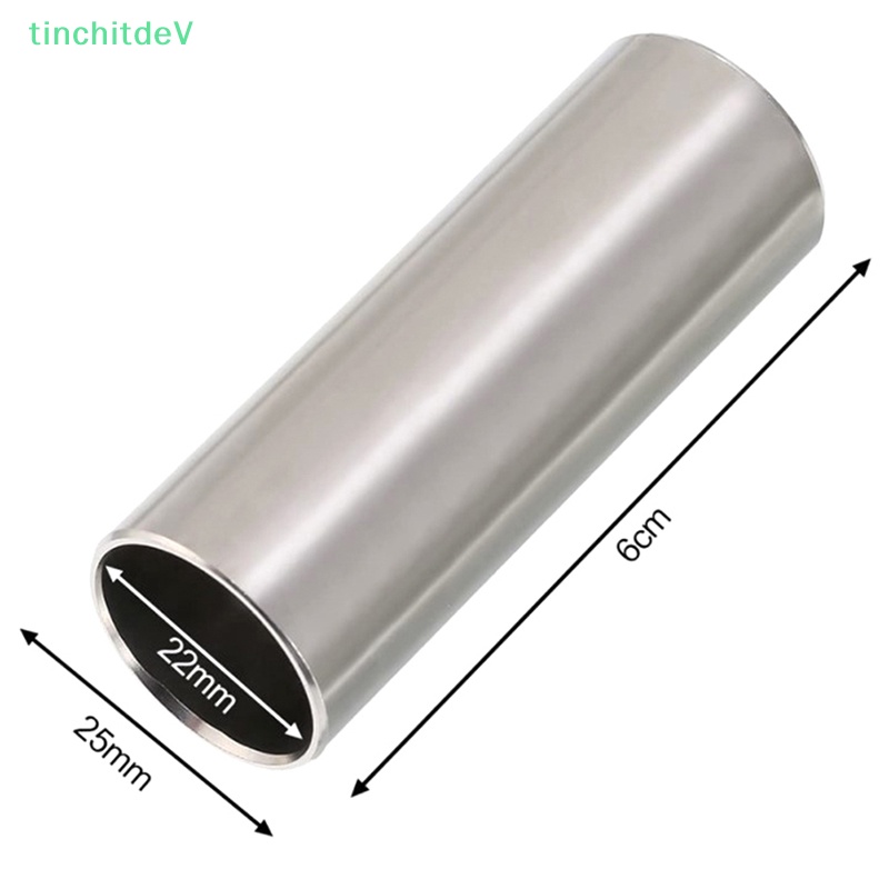 Bộ 2 Thanh Trượt Thuỷ Tinh 60MM Bằng Thép Không Gỉ Màu Bạc Cho Đàn Guitar Bass