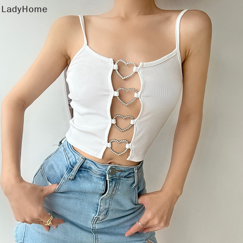 Áo Crop Top Không Tay LHJ Y2k Thời Trang Gợi Cảm Cho Nữ