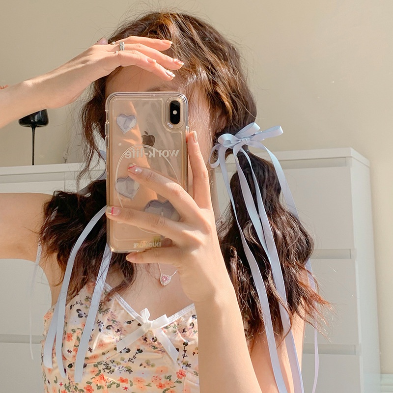 Kẹp Tóc Nơ Ruy Băng Thời Trang Phong Cách Hàn Quốc