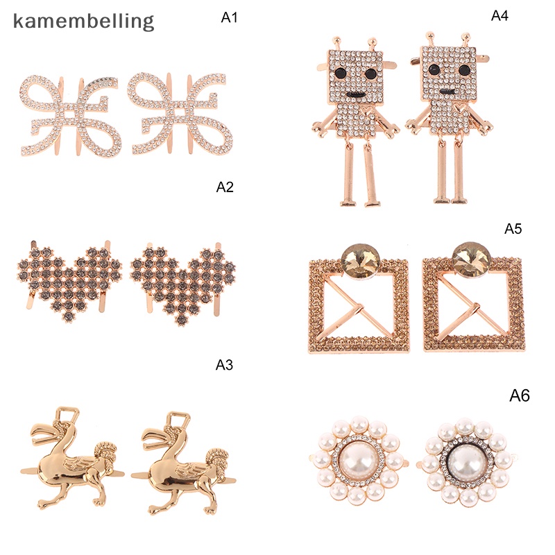 1 Cặp Phụ Kiện Kẹp Giày Cao Gót Đính Đá Cho Cô Dâu