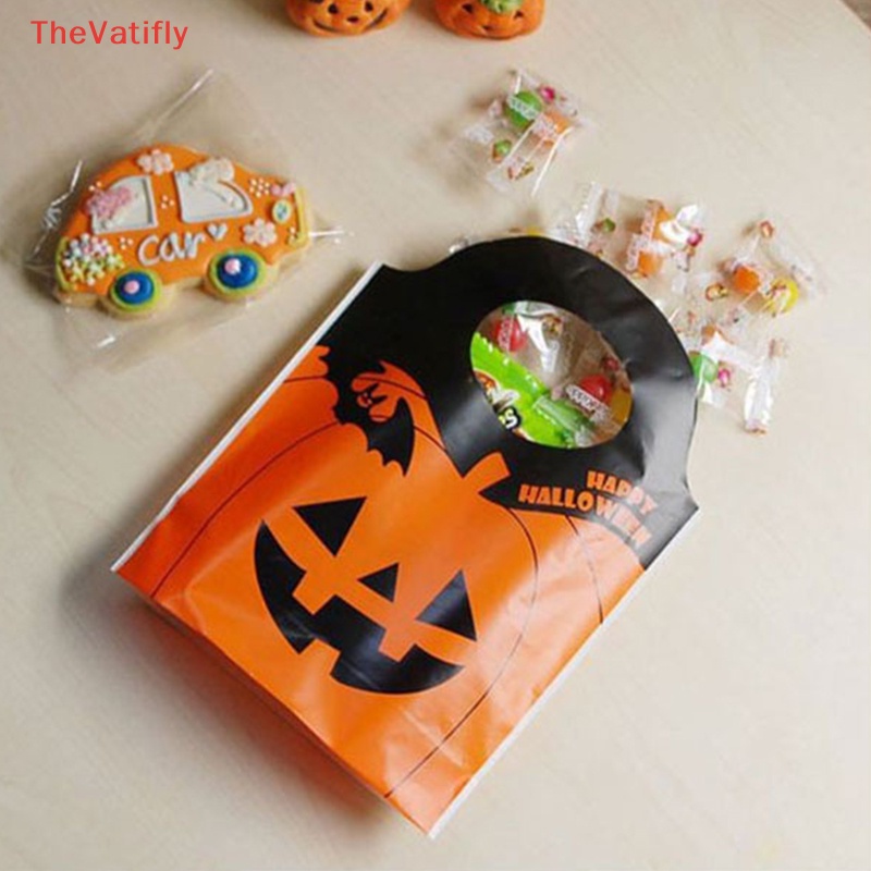 Set 50 Túi Đựng Kẹo Halloween Có Tay Cầm Tiện Lợi