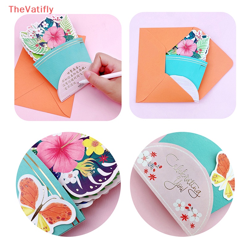 Thiệp Chúc Mừng Sinh Nhật Họa Tiết Hoa Bướm 3D