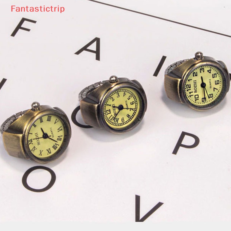 [Fantastictrip] Nhẫn Đồng Hồ Co Giãn Phong Cách Punk Hip hop Cá Tính Cho Cặp Đôi