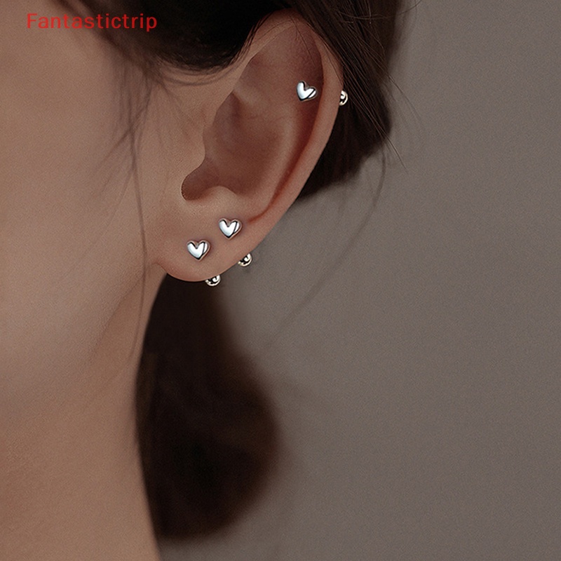 1 Đôi Bông Tai Hình Trái Tim Xoắn Ốc Thời Trang Dành Cho Nữ