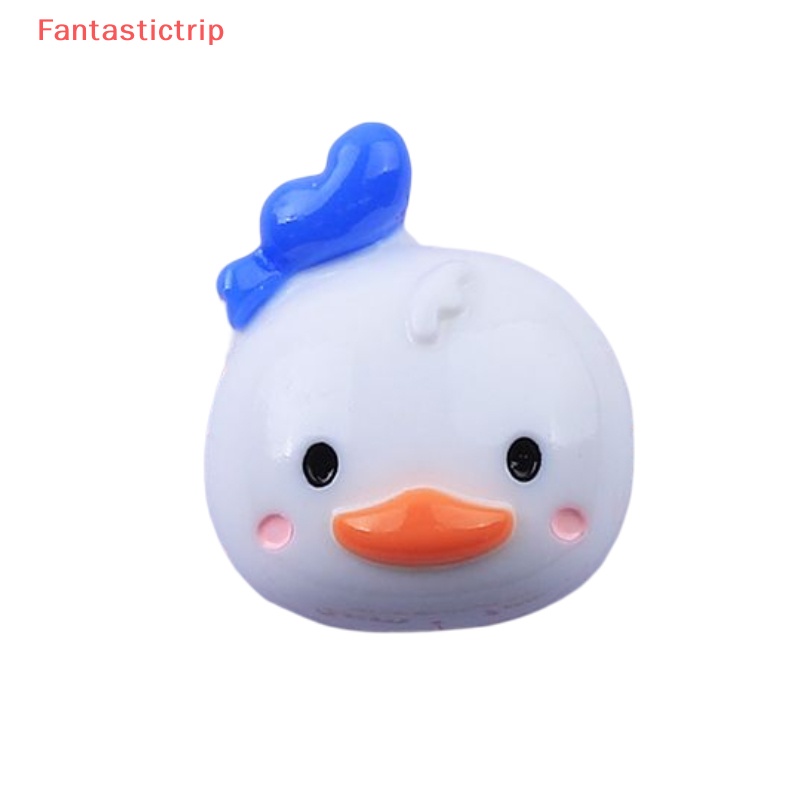 [Fantastictrip] Set 10 Kẹp Tóc Resin Hình Động Vật Hoạt Hình Dễ Thương Keo Dán Trang Sức / Điện Thoại DIY