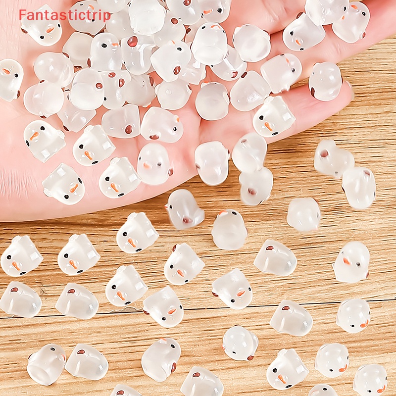 [Fantastictrip] Set 10 Đồ trang trí Gà Con Dạ Quang Mini Bằng Nhựa Resin Thủ Công Trang Trí Tiểu Cảnh Mới