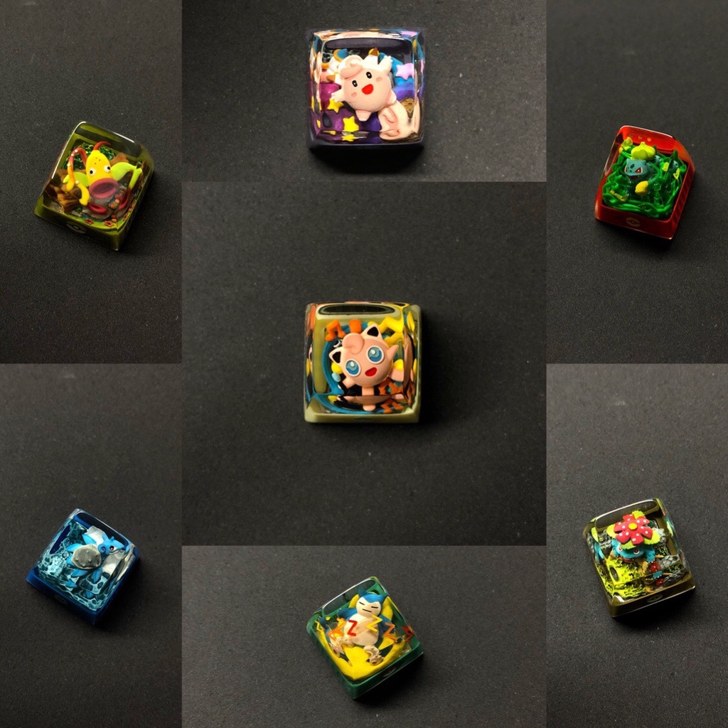 Bàn Phím Cơ Gaming Artisan Pokemon Bằng Nhựa Resin Tùy Chỉnh Cá Tính