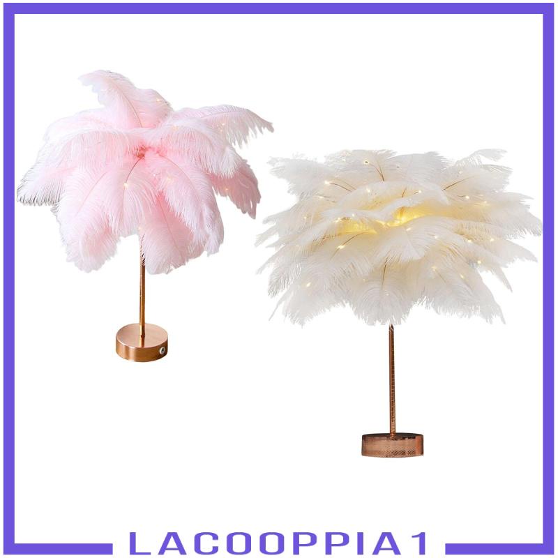 [Lacooppia1] Đèn Ngủ Lông Vũ Màu Hồng Trang Trí Hành Lang Phòng Ngủ