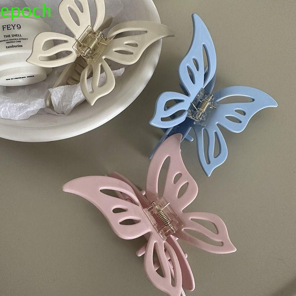 EPOCH Butterfly Hair Claw Cute Party Headwear Sweet Hair Crab Clip Girls Hairpins Plastic Ponytail Holder Korean Style Large Hairgrips