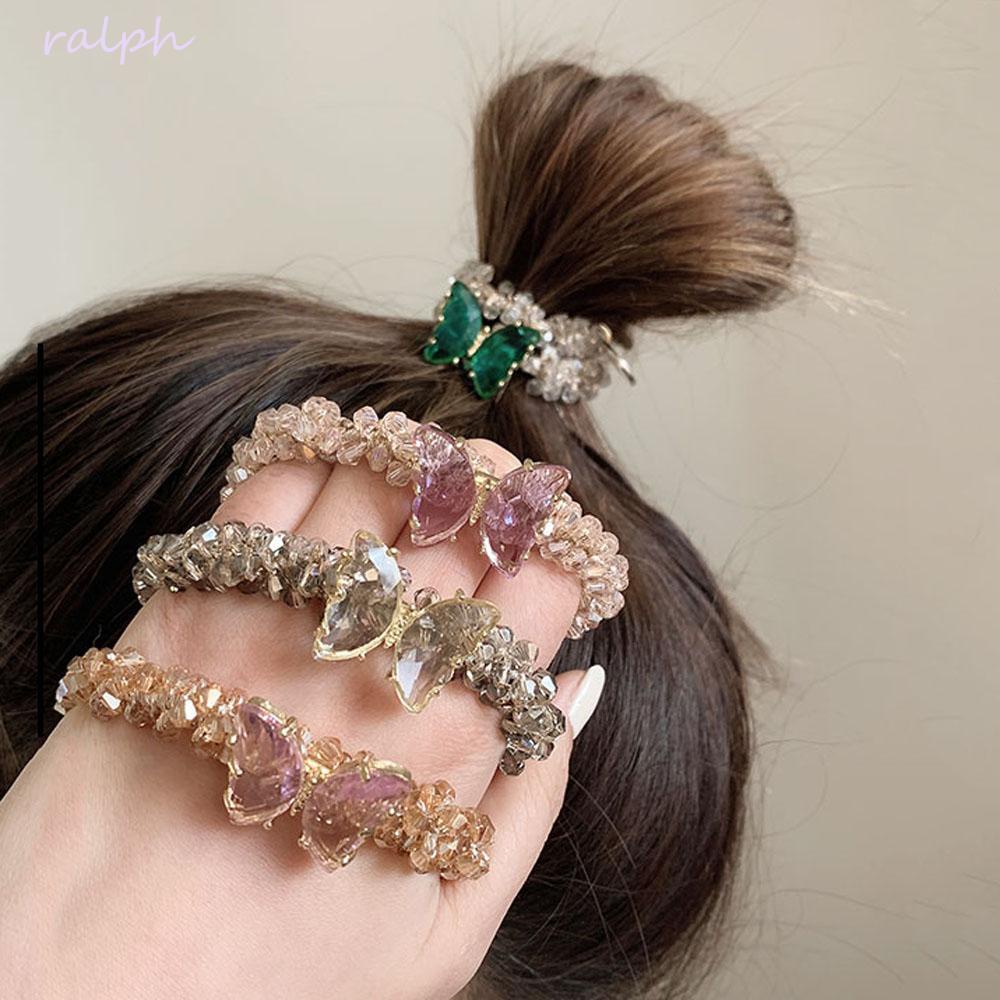 Dây Buộc Tóc Co Giãn Mẫu Mới Dành Cho Nữ|Bông Tai Hình Bướm Thời Trang Dành Cho Nữ|Dây Cột Tóc Đính Hạt Thời Trang