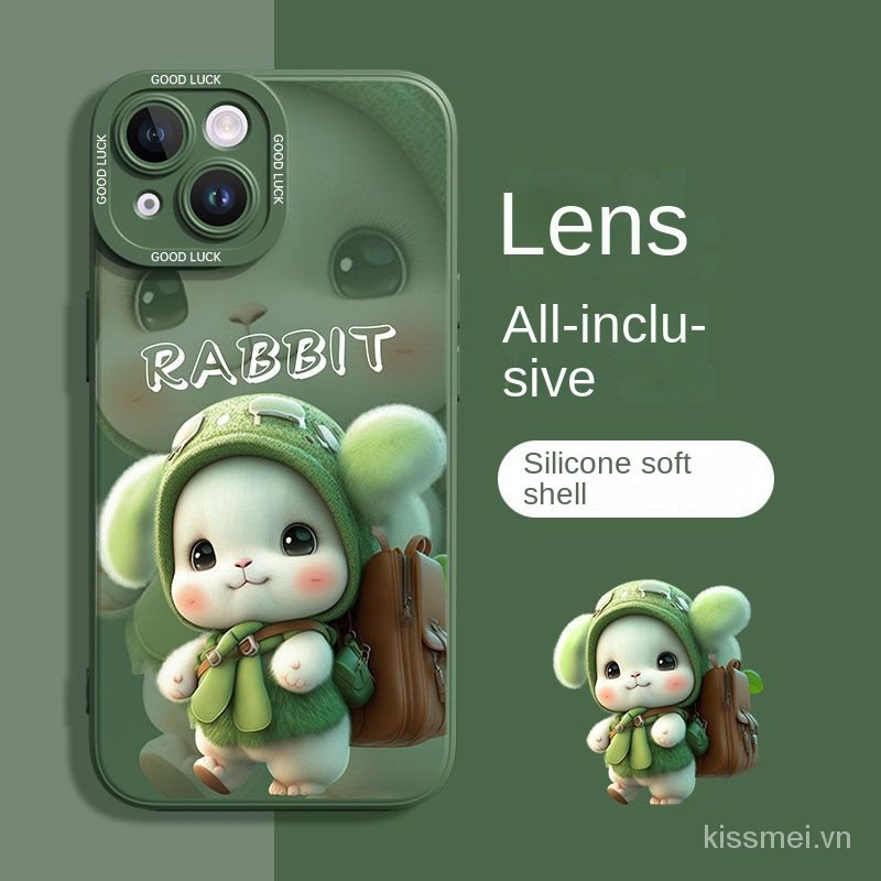 Ốp Điện Thoại Cứng Chống Sốc Hình Thỏ Cho iPhone 7 8 Plus XS XR X XS max 11 12 13 14 11 Pro max 12 Pro max 13 Pro max 14 Pro max Ốp Điện Thoại Bảo Vệ Toàn Diện Chất Lượng Cao