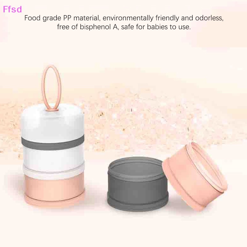 {Ffsd} Hộp Đựng Sữa Bột / Đồ Ăn Vặt 4 Tầng Sức Chứa Lớn Nhỏ Gọn Dành Cho Mẹ Và Bé * Hàng Bán Chạy