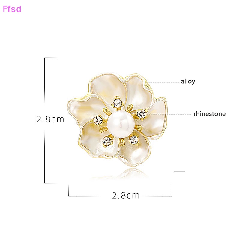 {Ffsd} Ghim Cài Áo Cardigan Hình Hoa Trà Thời Trang Vintage Nhẹ Nhàng Khí Chất Corsage * Bán Chạy