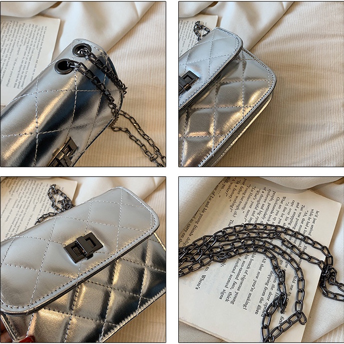 Túi Đeo Chéo Hình Vuông Nhỏ Quai Xích Thời Trang Mùa Hè 2023 HZFTR0601