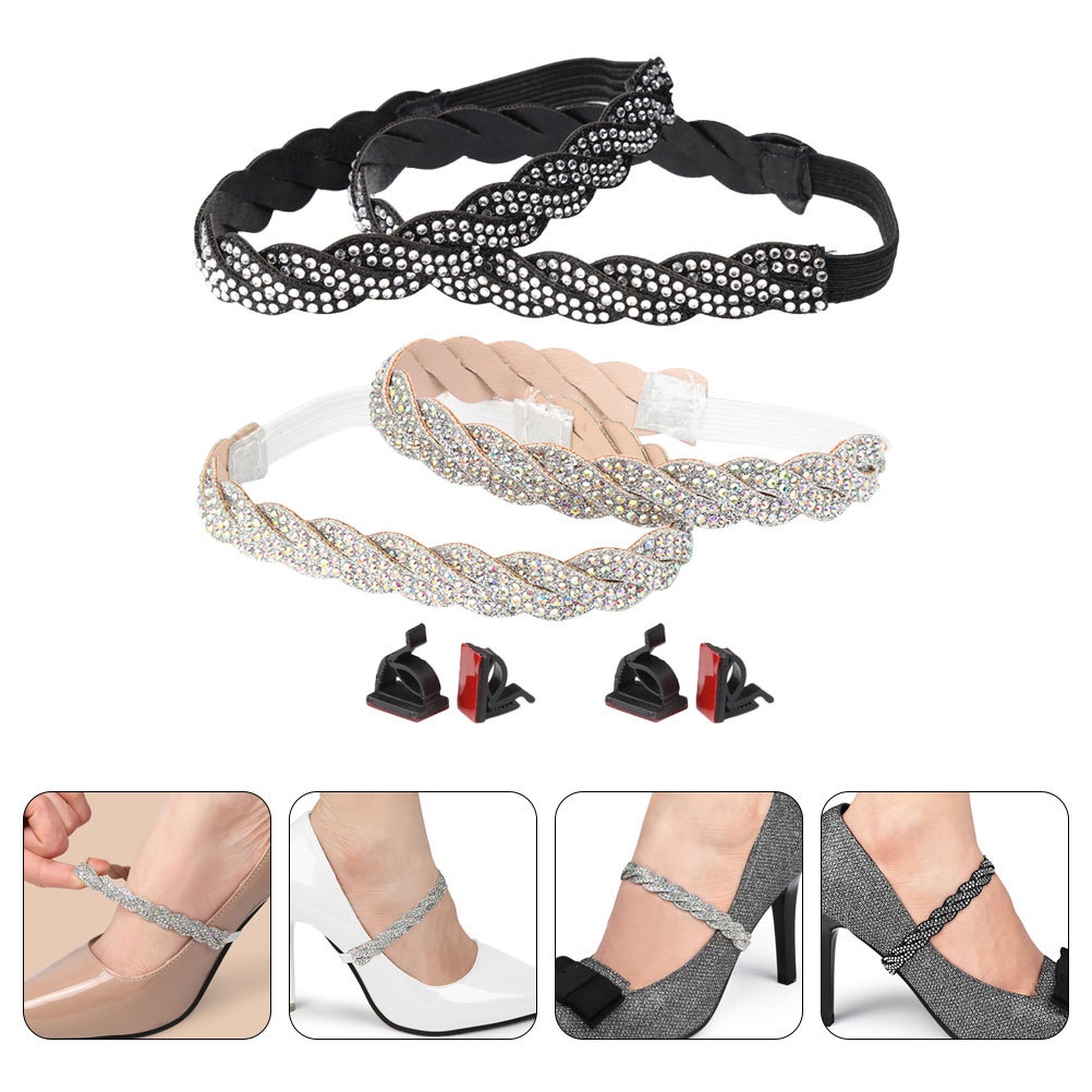 Set 4 Dây Cột Giày Cao Gót Co Giãn Chống Rơi