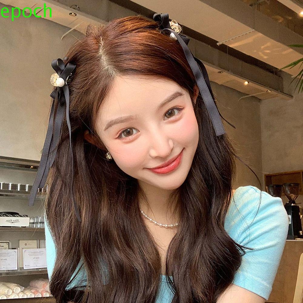 Epoch Kẹp Tóc Đính Nơ Tua Rua Dài Phong Cách Hàn Quốc Ngọt Ngào Cho Nữ