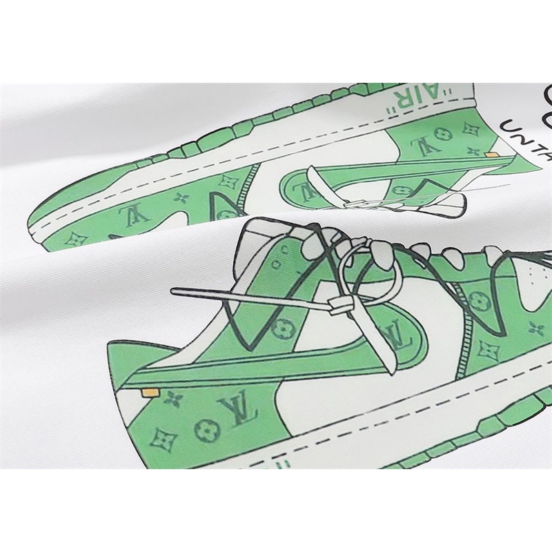 L &amp; V 88- Áo Thun Bóng Rổ Da Tay Ngắn In Logo Thỏ Phun Kỹ Thuật Số Phiên Bản Giới Hạn Cho Nam Và Nữ