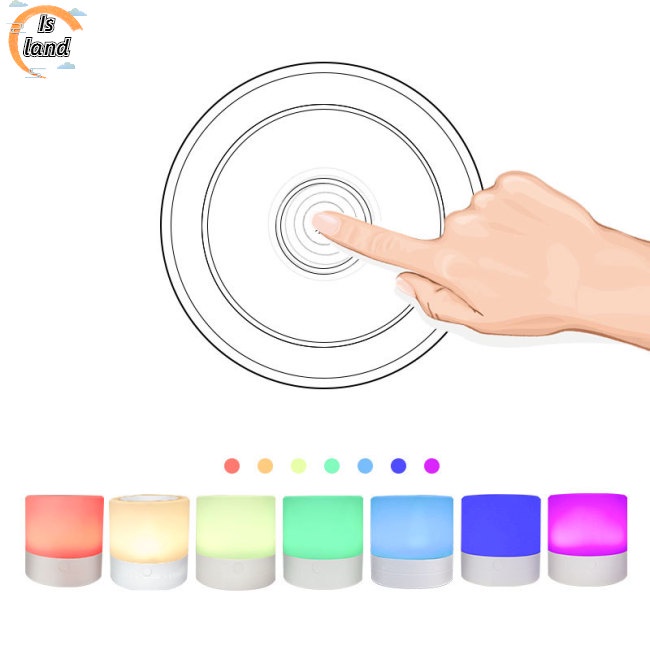 Đèn Ngủ Rgb Cảm Ứng Nhiều Màu Sắc Tùy Chọn Có Thể Điều Chỉnh Độ Sáng Dùng Trong Nhà / Ngoài Trời