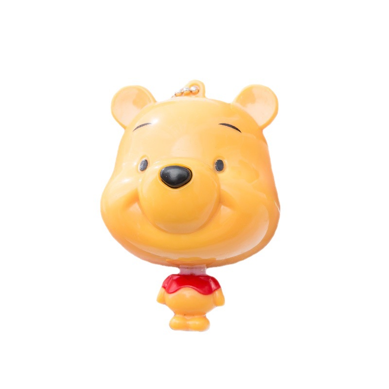 1 Thước Dây Móc Khóa Hình Gấu Hoạt Hình Mini Dễ Thương