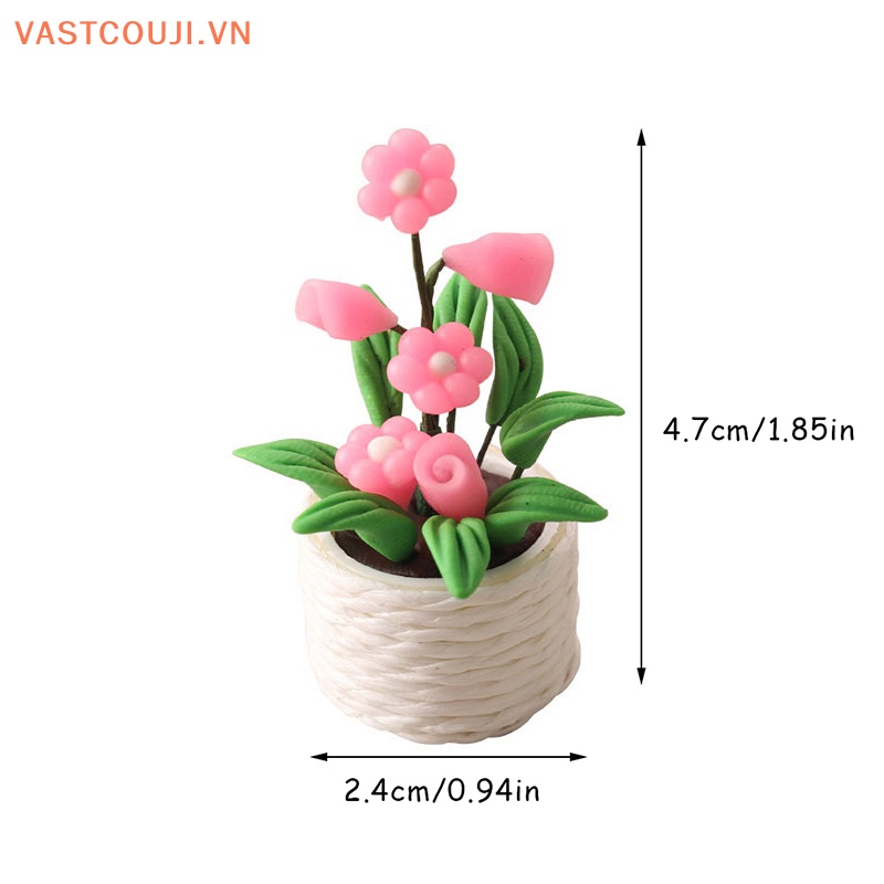 Chậu Hoa Mô Hình VASTJI Tỉ Lệ 1: 12 Trang Trí Nhà Búp Bê / Tiểu Cảnh