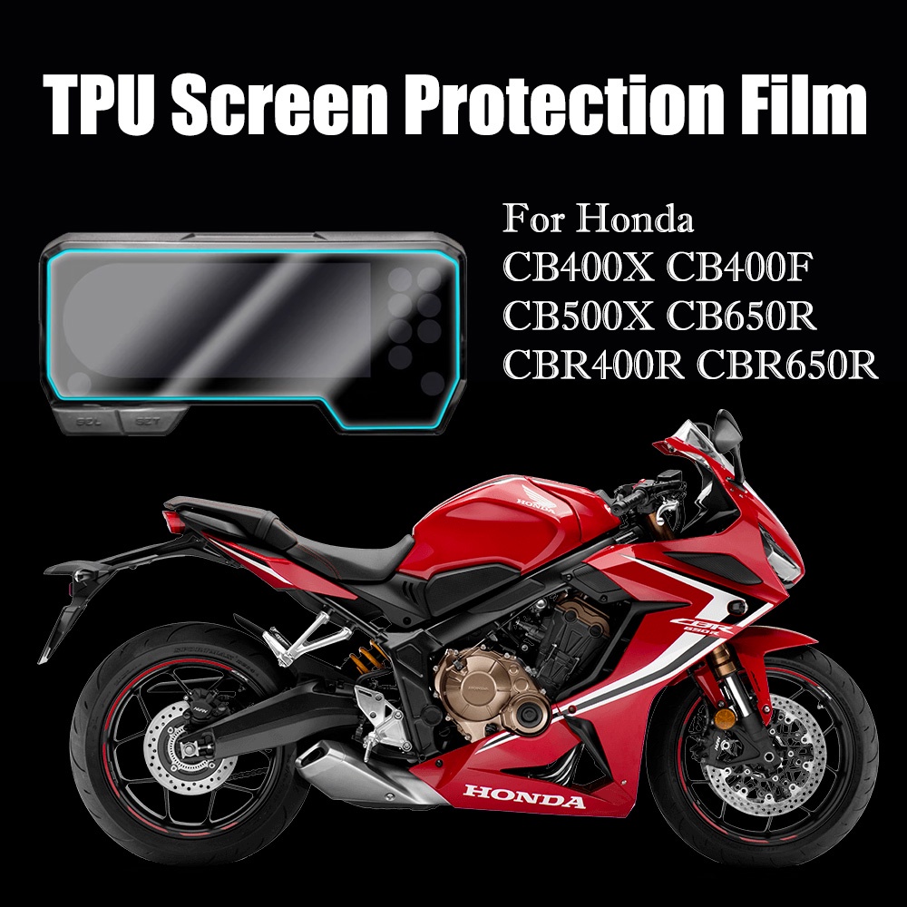 Miếng Dán TPU Chống Trầy Bảo Vệ Màn Hình Đồng Hồ Tốc Độ Xe Mô Tô Honda CB400X CB400F CB500X CB650R CBR400R CBR650R