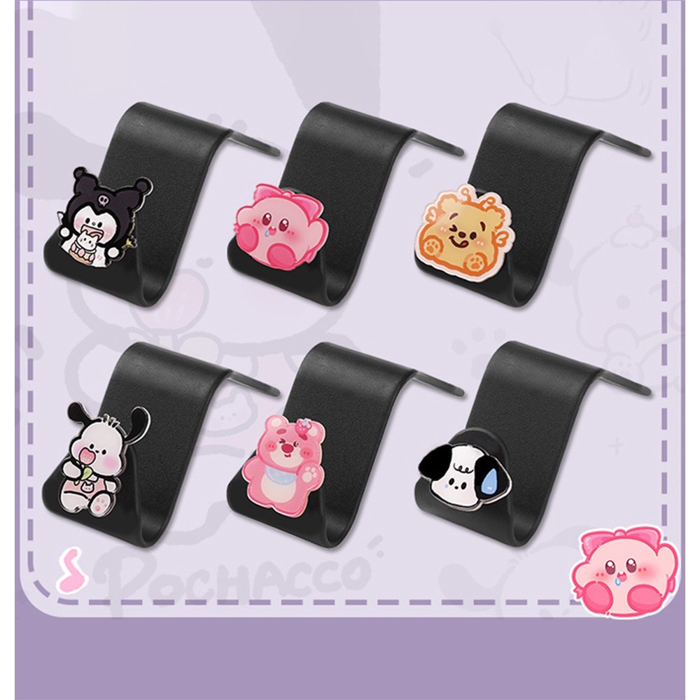 SANRIO Set 00 Móc Treo Đồ Tự Dính Hình Cinnamoroll Kuromi Hoạt Hình Đáng Yêu Sáng Tạo Trang Trí Nội Thất Xe Hơi