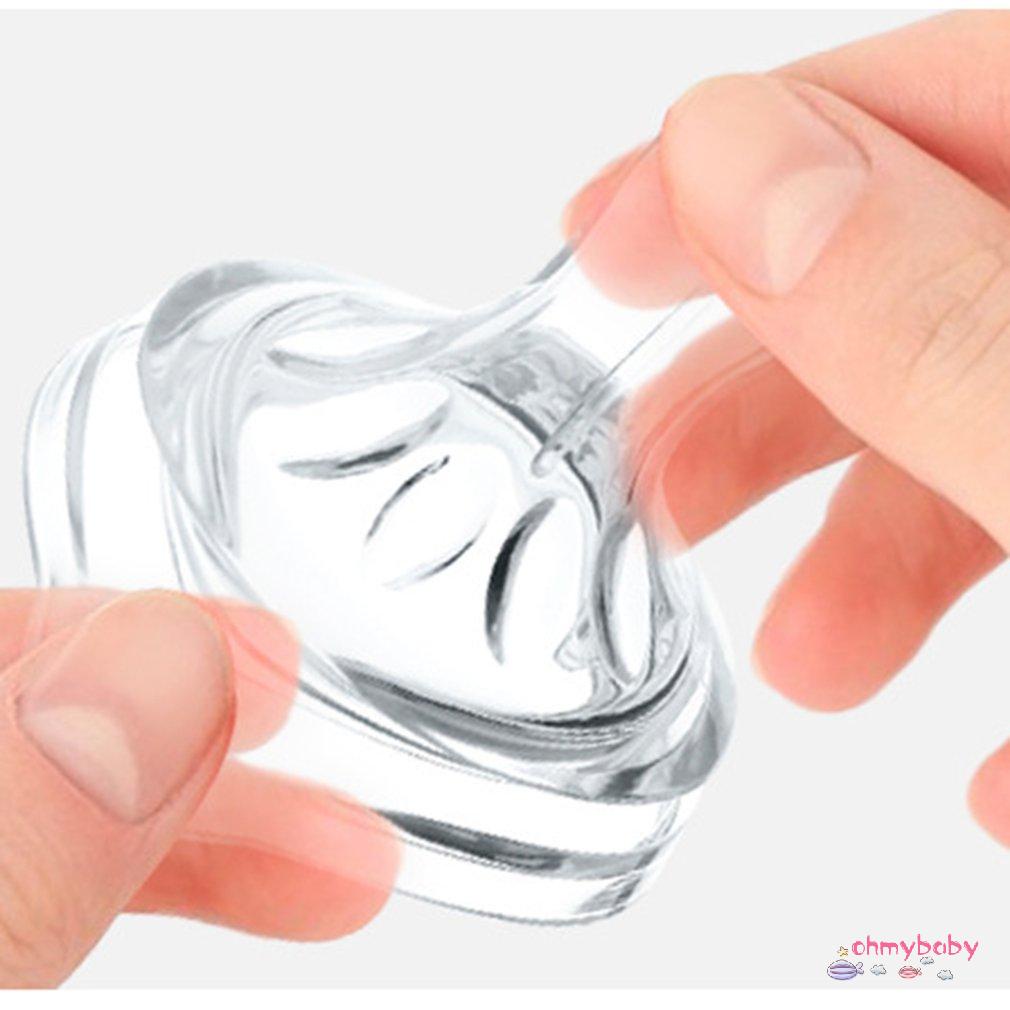 [InStock] Núm vú giả bằng silicon cho trẻ sơ sinh an toàn không độc hại Công cụ bé ăn đơn giản trong suốt mềm mại [Z/4]