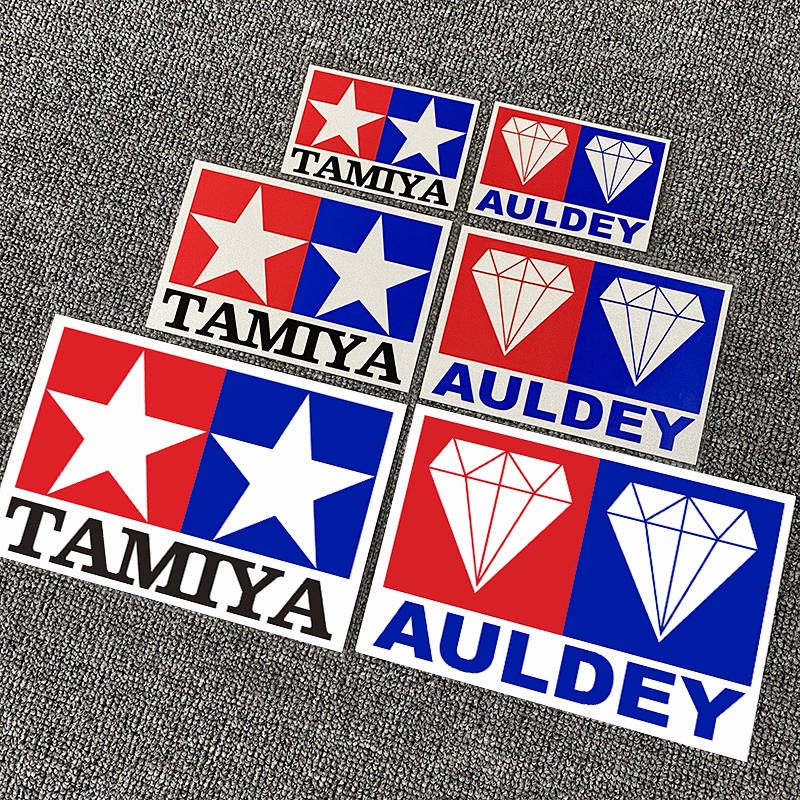 Auldey Bumper Stickers Let's &amp; Go Double Star Jdm Modified Tamiya Tamiya Tamiya Electric Car Stickers Bumper Stickers Paper Cover Scratches sQ3N