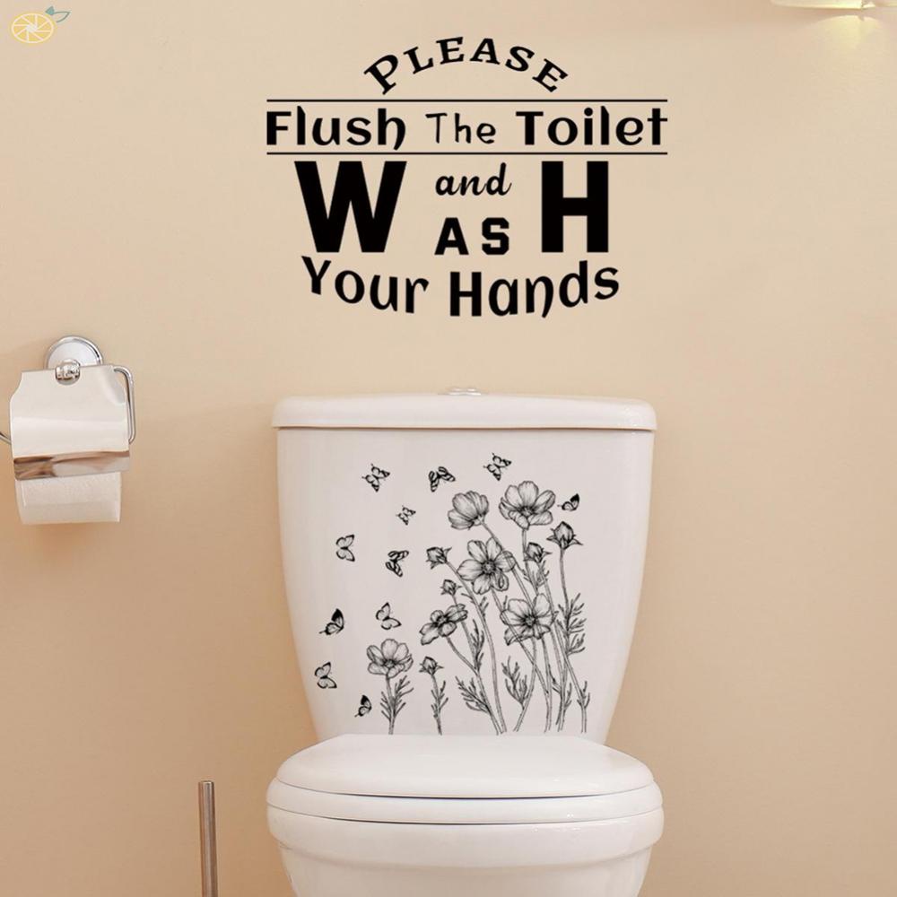 【VARSTR】Toilet Sticker Decal Wall Waterproof 21*25CM 8.27*9.84in Decoration Furniture