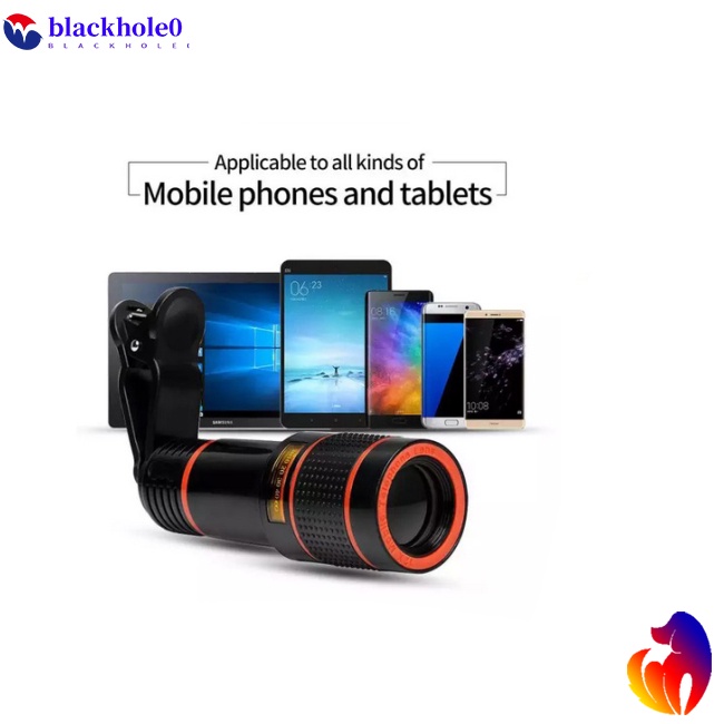 Ống Kính Macro HD Phóng To 12x 8x Có Kẹp Gắn Điện Thoại / Máy Ảnh