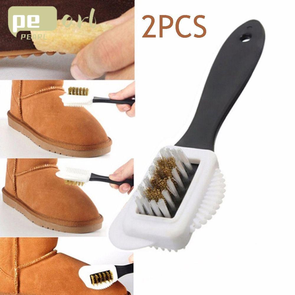 .Bộ 2 Bàn Chải Làm Sạch Bụi Bẩn Cho Giày Da Nubuck
