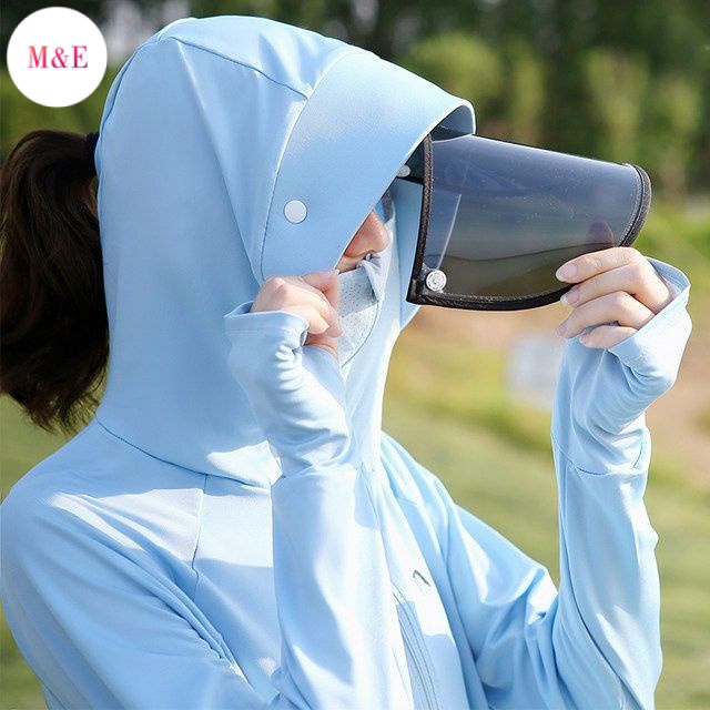 Áo Khoác Chống Nắng Tay Dài Chống Tia Cực Tím Có Mũ Trùm Thoáng Khí Thời Trang Mùa Hè 2023 Mới Cho Nữ
