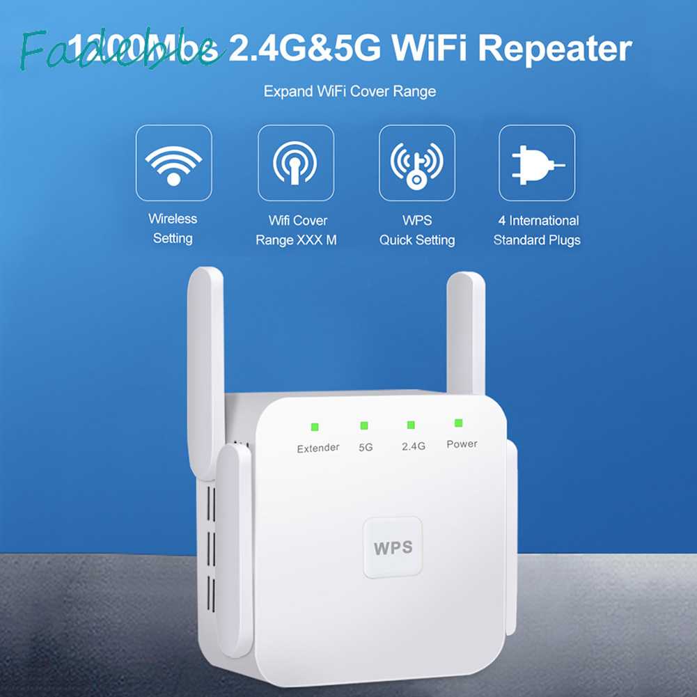 Bộ Khuếch Đại Tín Hiệu WiFi 4-Antenna 2.4GHz 5.8GHz 1200Mbps