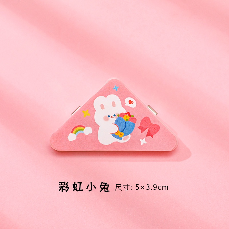 Kẹp Giấy Ghi Chú Đa Năng Hình Tam Giác Họa Tiết Hoạt Hình Dễ Thương