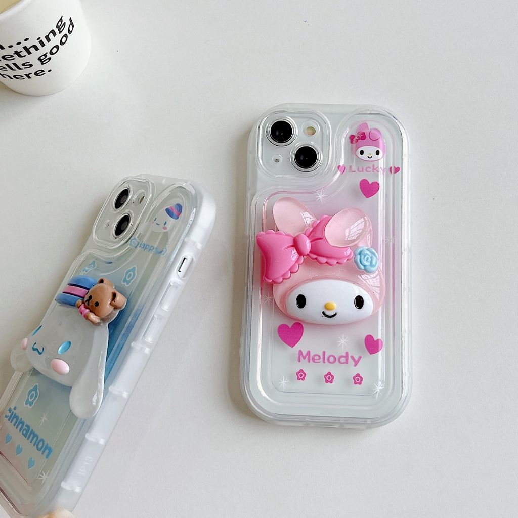 Ốp Điện Thoại Tpu Silicon Mềm Trong Suốt In Hình Sanrio Dễ Thương Cho iPhone 14 Plus 13 12 11 Pro Max