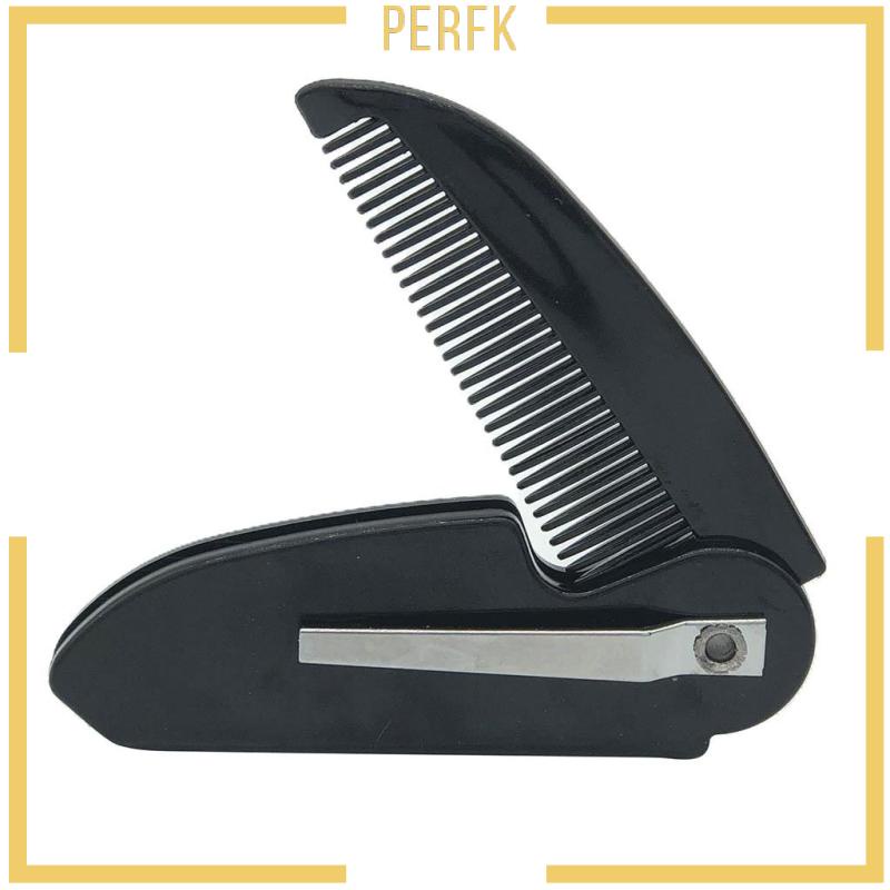 Lược Chải Râu Gấp Gọn Bỏ Túi Màu Đen Cho Nam Nữ