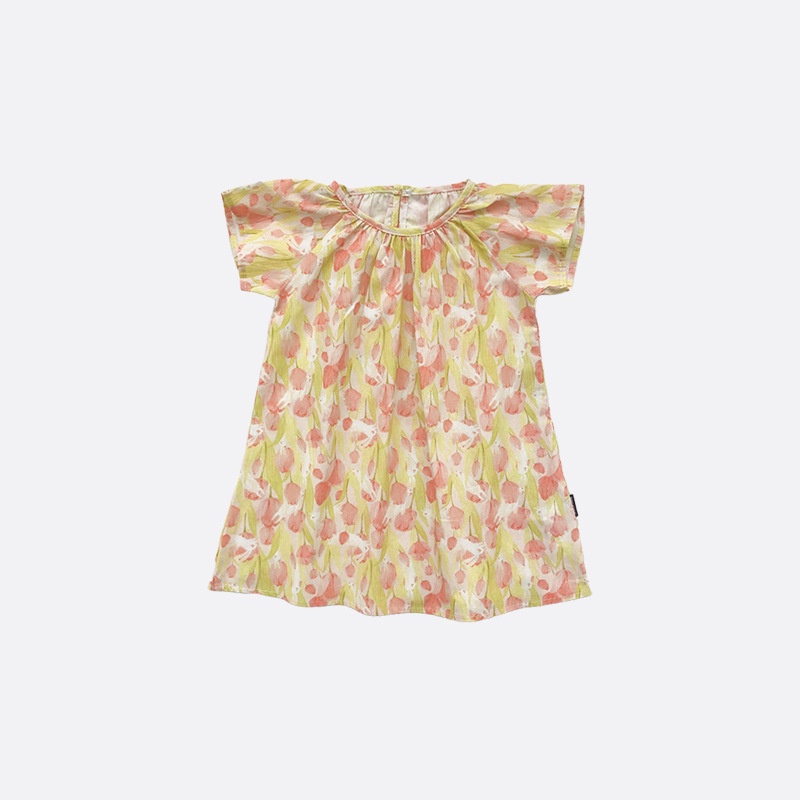 Hàng Có Sẵn Đầm Hoa Sát Nách Vải Cotton Nguyên Chất Thời Trang Mùa Hè Phong Cách Hàn Quốc Cho Bé Gái