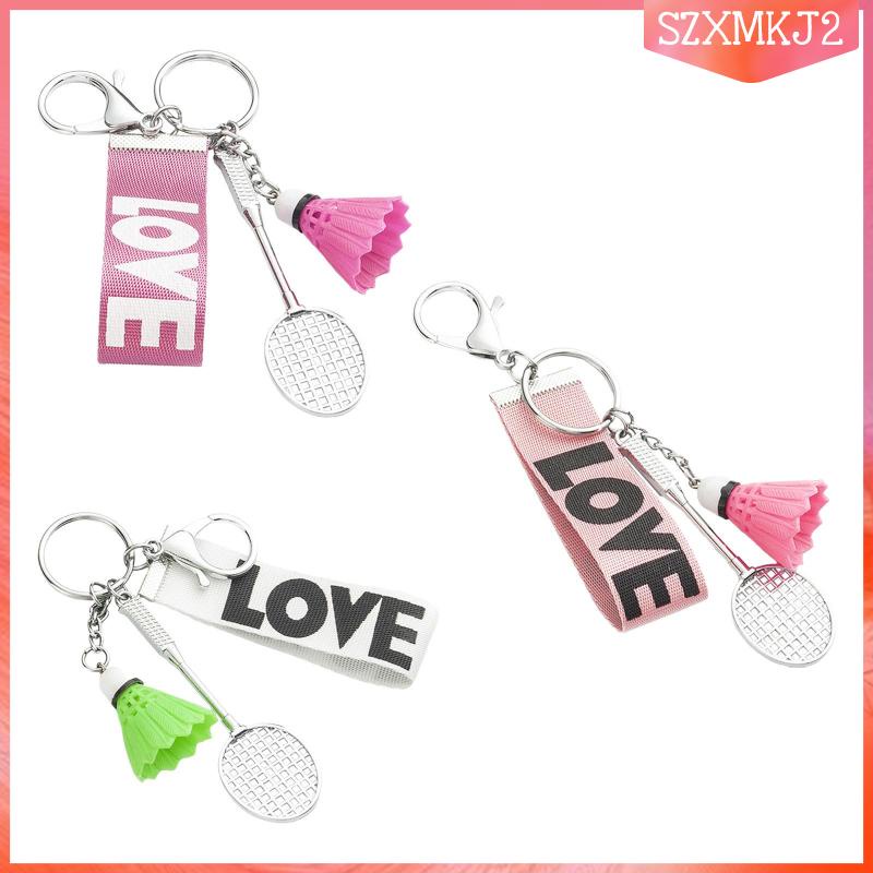 Móc Khóa Hình Quả Cầu Lông Bằng Kim Loại szxmkj2