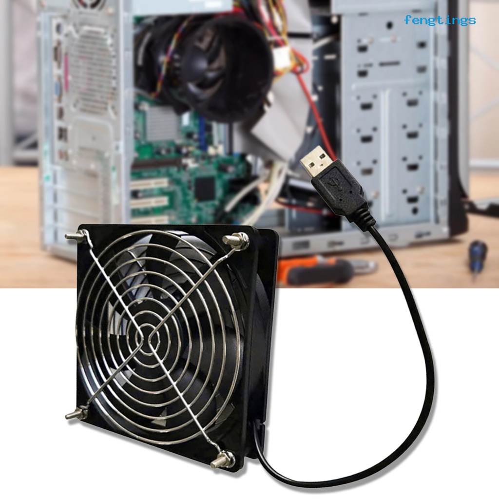 Quạt Tản Nhiệt Làm Mát USB Ít Tiếng Ồn 5V 8cm / 12cm Cho Máy Tính
