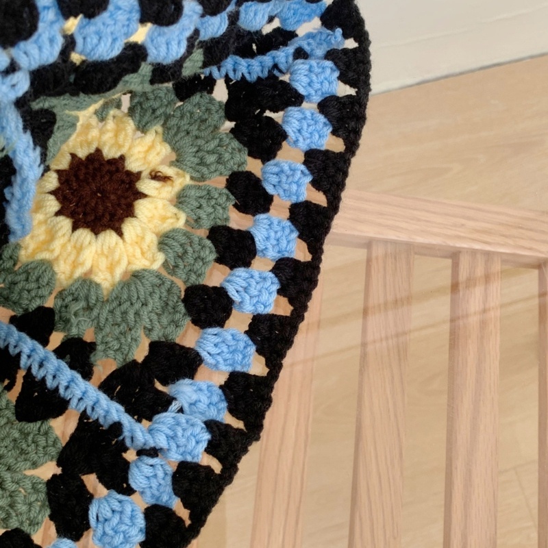 Nón Tai Bèo Đan Len Vành Rộng Họa Tiết Hoa Thân Thiện Với Làn Da Dành Cho Người Lớn Thanh Thiếu Niên