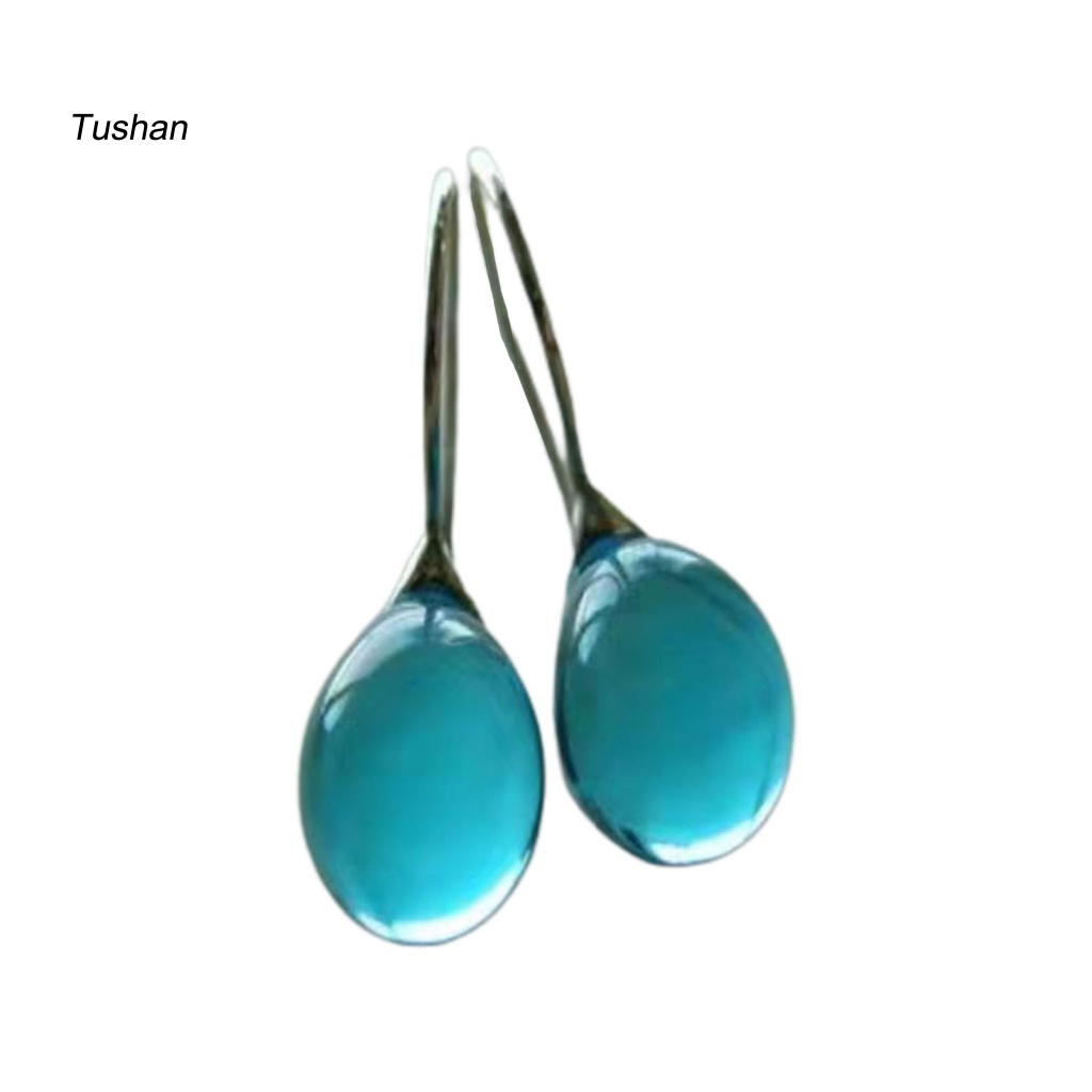 1 Đôi Bông Tai Hình Oval Đính Đá Lâu Trôi Dành Cho Nữ