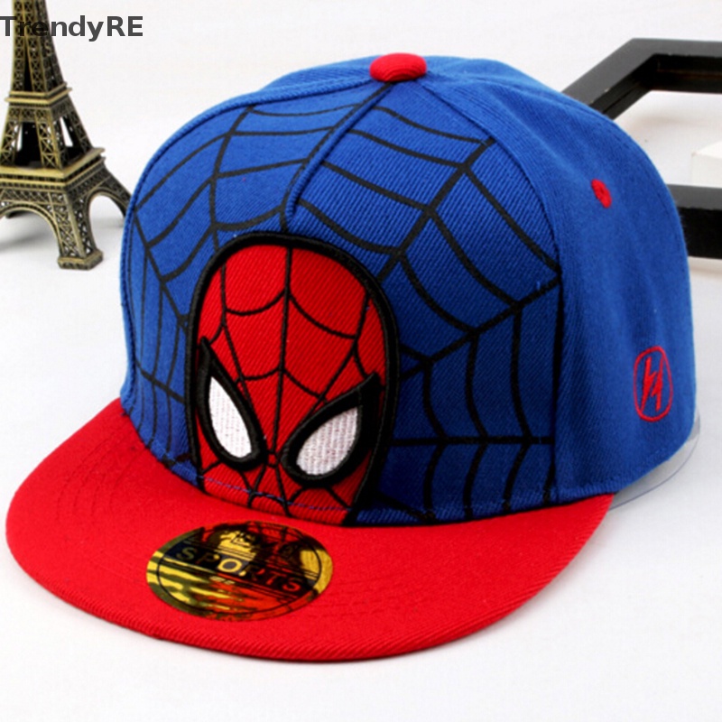 Mũ Bóng Chày Phẳng In Hình Người Nhện Hoạt Hình Phong Cách Hip Hop Đường Phố Hợp Thời Trang Phụ Kiện Chuyên Dụng Dành Cho Xe Hơi