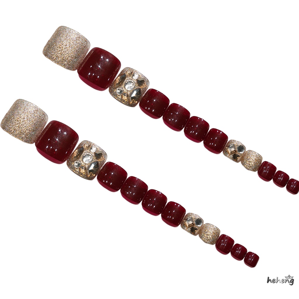 Móng Chân Giả Đính Đá Lấp Lánh Dễ Sử Dụng