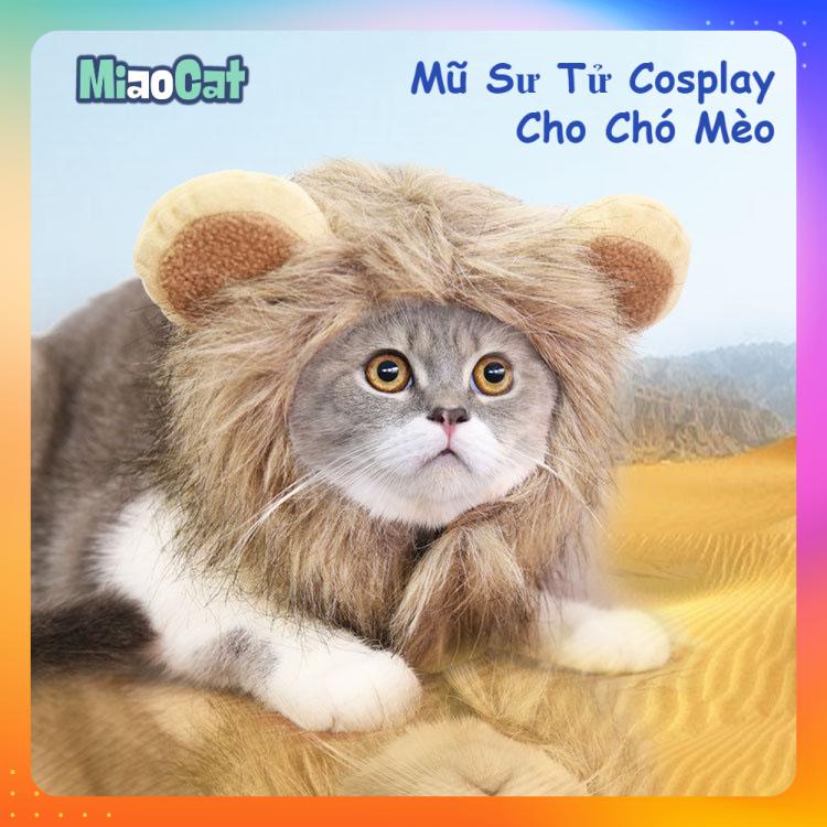 Mũ Sư Tử Cosplay Vui Nhộn Cho Chó Mèo B03206 MIAOCAT