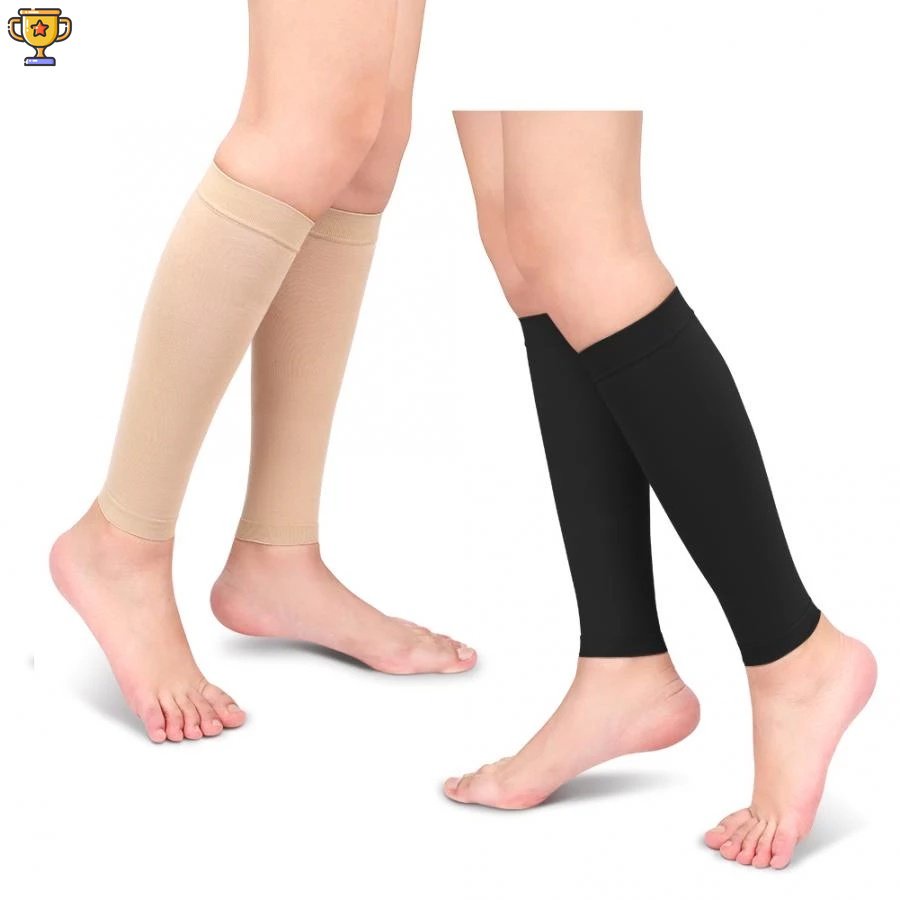 1 Đôi Vớ Nén Bắp Chân Cotton Mềm Mại Thoáng Khí Giảm Đau Tĩnh Mạch / Đau Bắp Chân Thể Thao Dành Cho Nam Và Nữ
